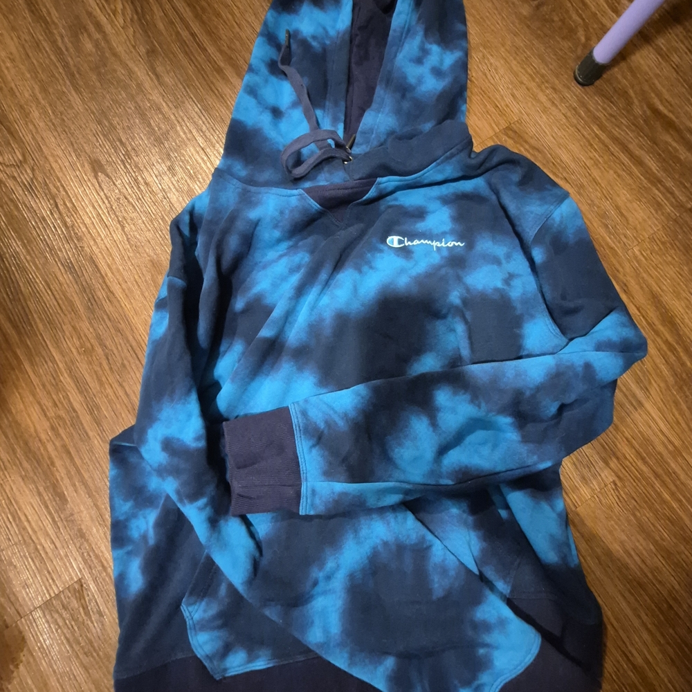 Champion Teal and Black Hoodie